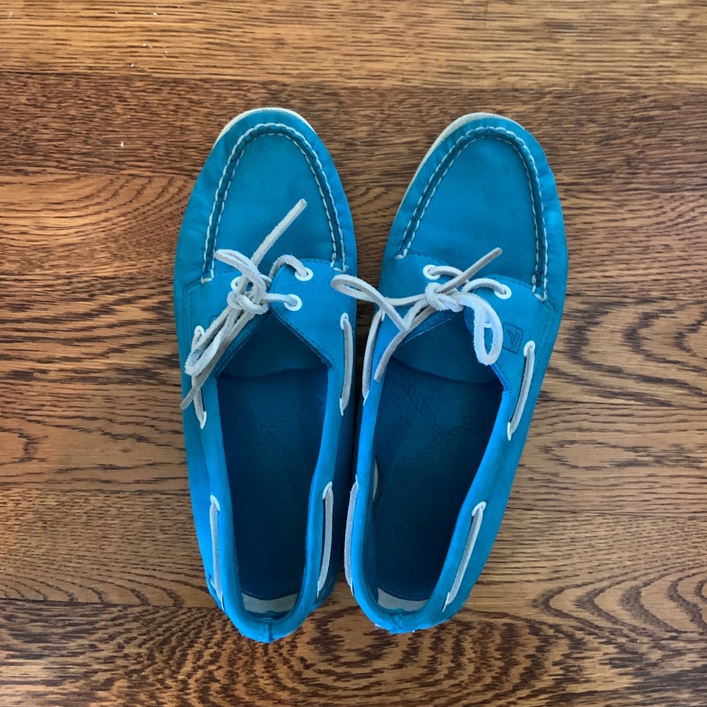 Teal Blue Sperrys